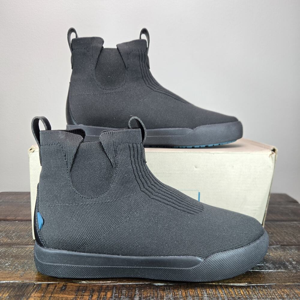 Vessi Weekend Chelsea Mens Size 6 Waterproof Shoes Asphalt Black Black